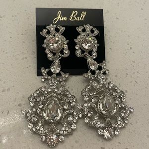 Jim Ball / Swarovski Pageant Earrings - Like New